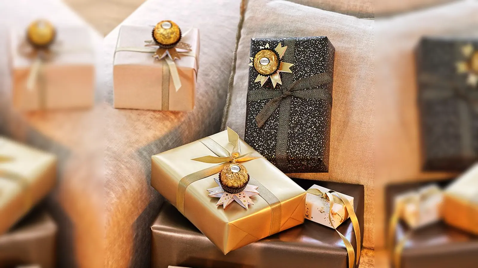 Weihnachtliche Basteltipps für kreative Geschenkverpackungen findet man bei Ferrero. (Foto: Silke Zander/Ferrero)