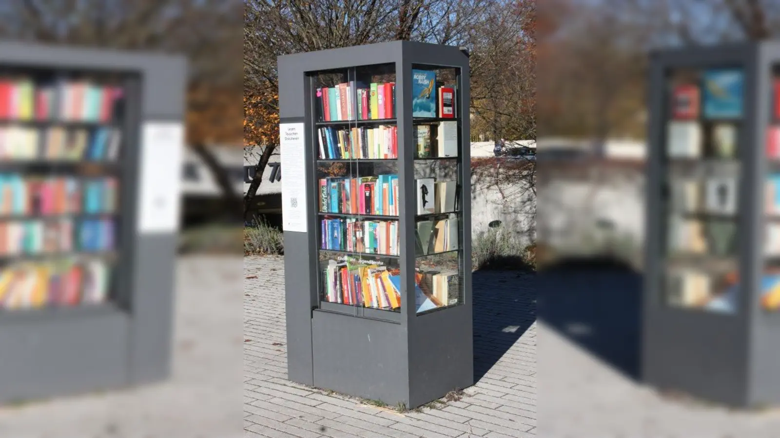 Seit 2017 gibt es einen Bücherschrank auf dem Thalkirchner Platz. (Foto: job)