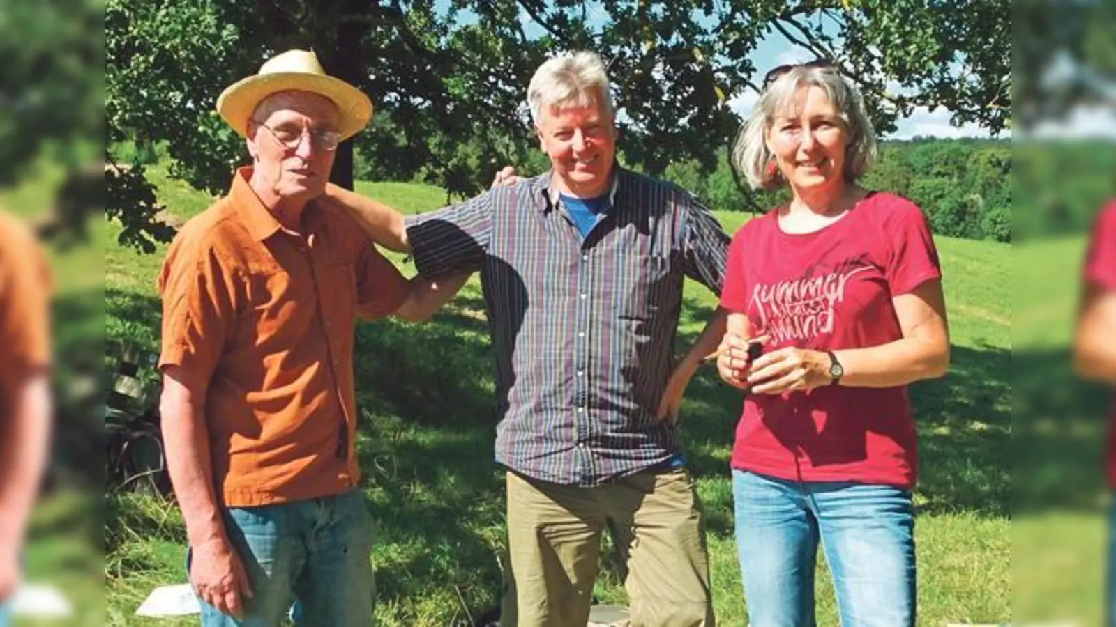 Die drei Künstler Jörg Steinert, Colin Duncan und Gudrun Ertl-Nies (v. li.).	 (Foto: VA)