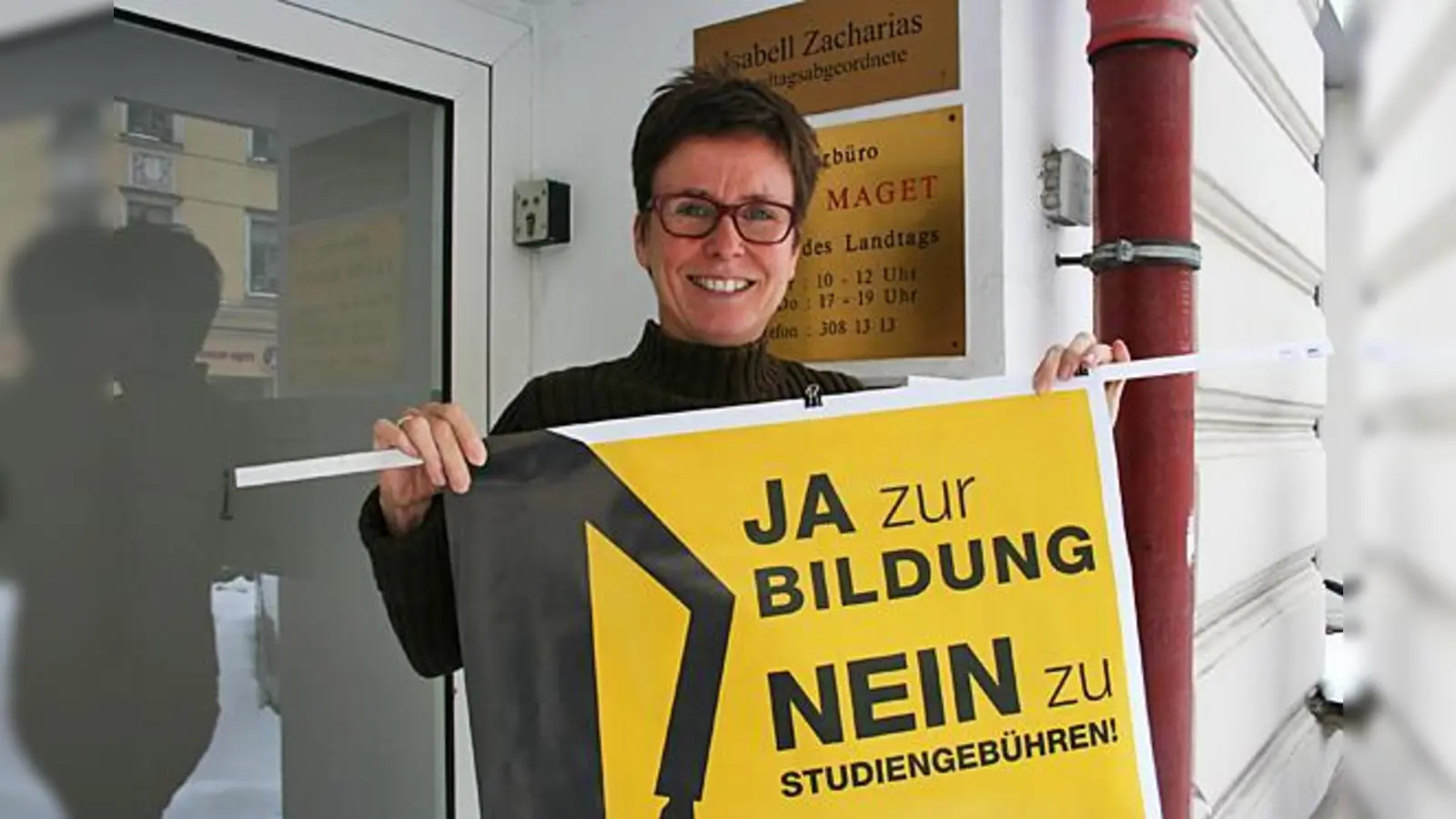 Isabell Zacharias setzt sich für die Abschaffung der Studiengebühren in Bayern ein.  (Foto: ws)