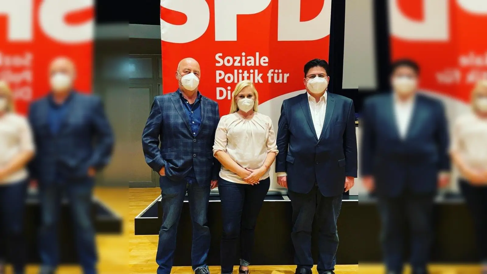 In den Vorstand der SPD Germering gewählt (von links): Helmut Lindauer, Stefanie  Lehenmeier und Hakan Hökerek. (Foto: SPD Germering)