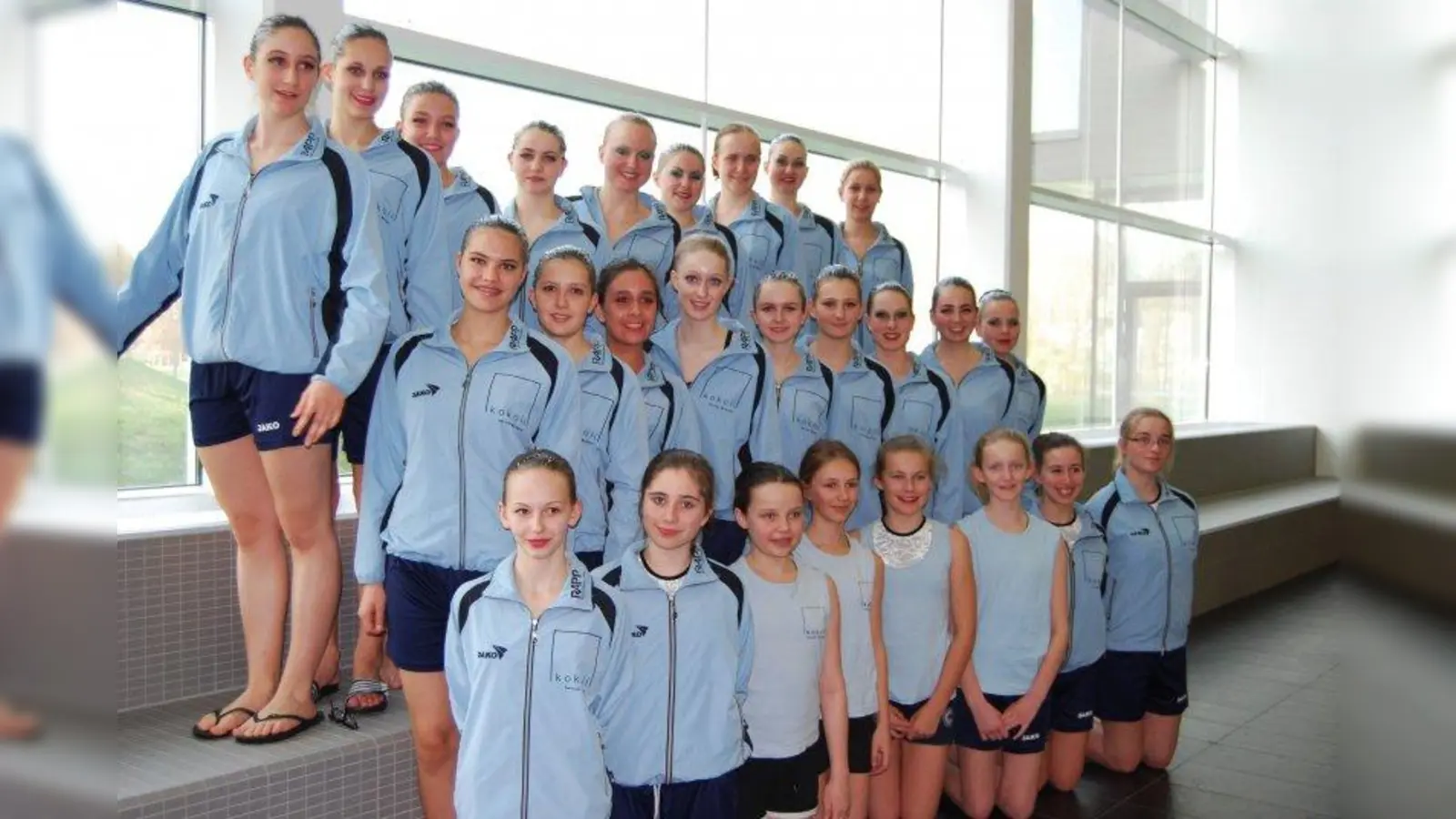 Sehr erfolgreich:die Synchronschwimmerinnen des TSV Eintracht Karlsfeld bei den Süddeutschen Meisterschaften. (Foto: pi)