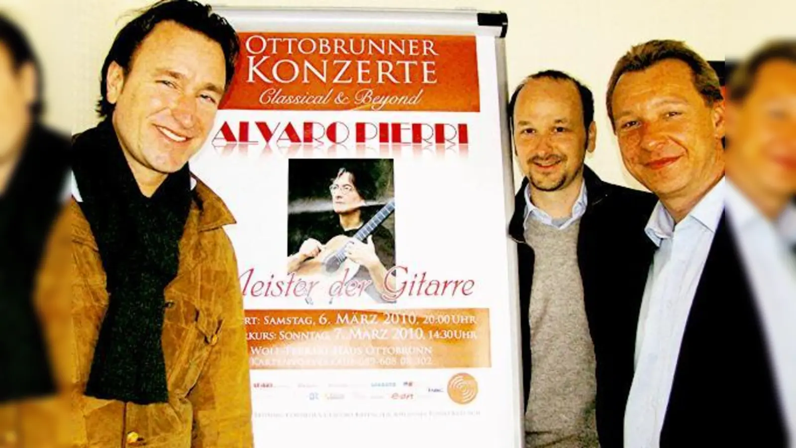 Garantieren bei den »Ottobrunner Konzerten« musikalischen Hochgenuss (v. l.): Cornelius Claudio Kreusch, Johannes Tonio Kreusch und Horst Frank.	 (Foto: Ka)