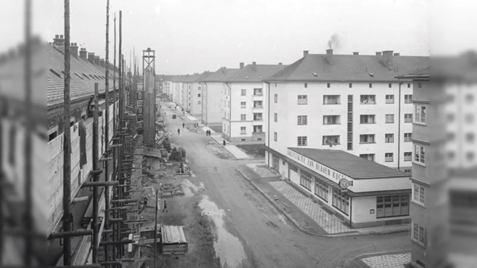 Baustelle der Siedlung Neuhausen um 1930.	 (Foto: GEWOFAG)
