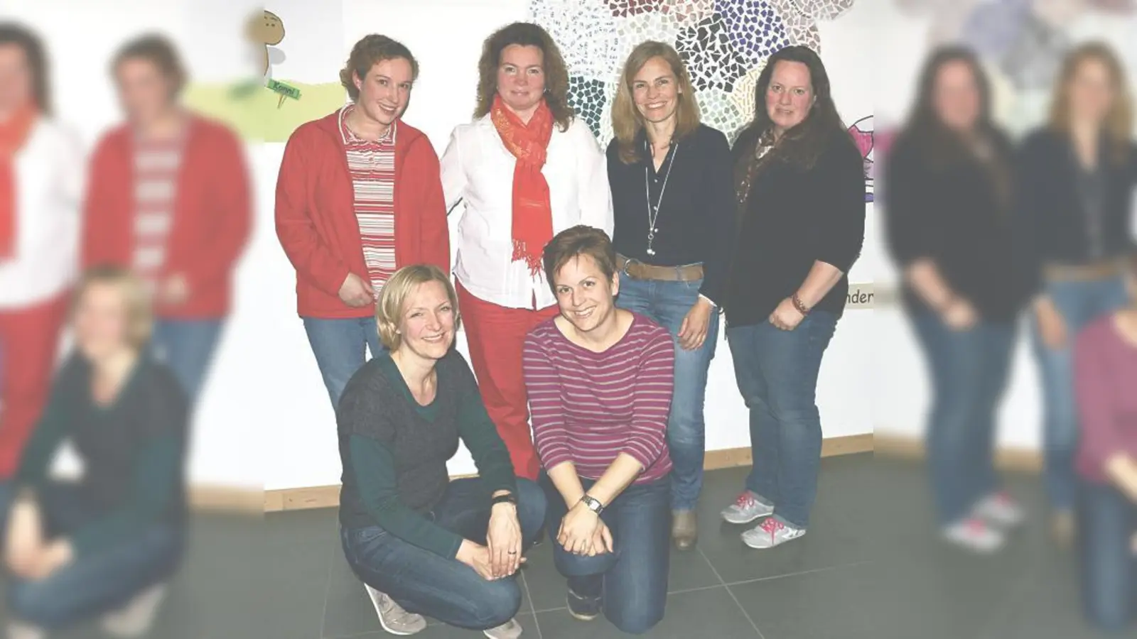 Vorstandschaft: (v. l.) Mandy Rockenfeller, Sabine Reske, Sabine Rosenberger, Janina Kufner, vorne: Antje Seemund, Ilka Unglauben) 	 (Foto: Janina Kufner)