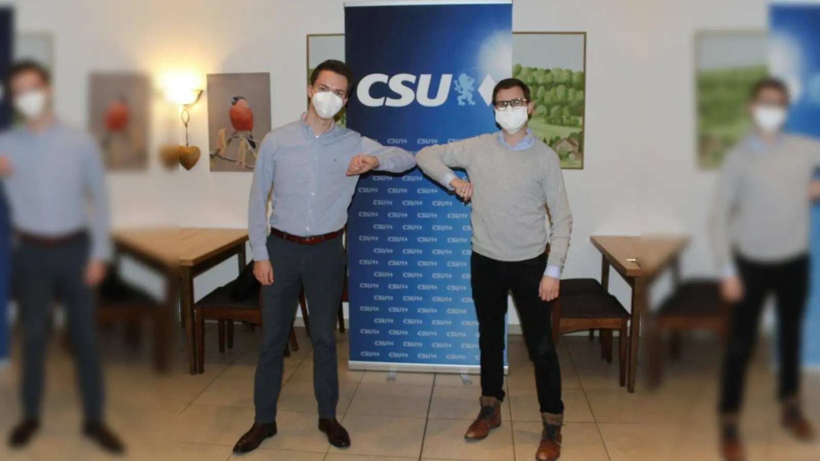 Der neue und der alte CSU-Ortsvorsitzende: Julius Ferg und Georg Guggemos. (Foto: CSU-Ortsverband Wessobrunn)