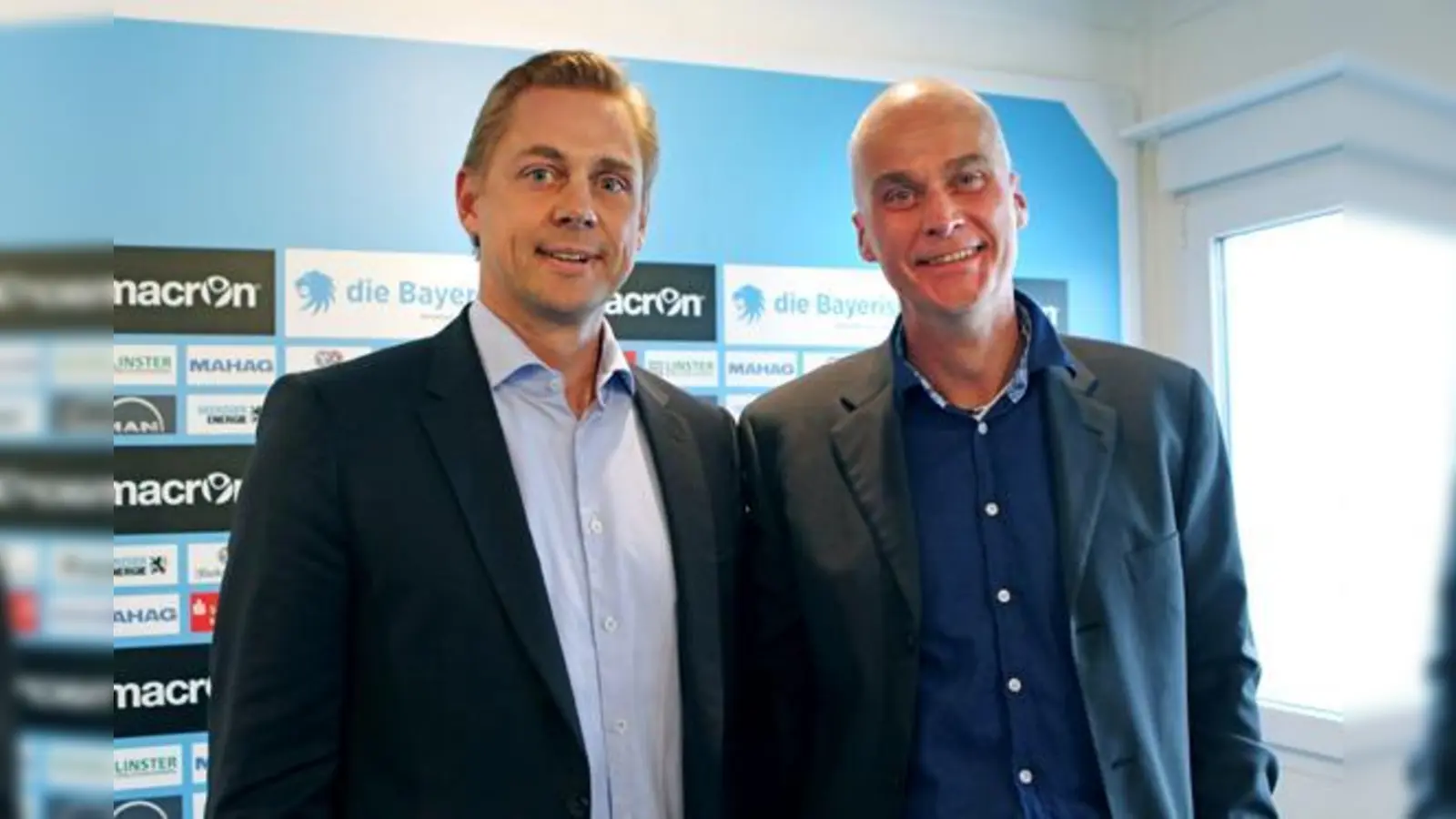 In schwieriger Mission: Löwen-Geschäftsführer Markus Fauser (links) und Präsident Robert Reisinger.  (Foto: Anne Wild)