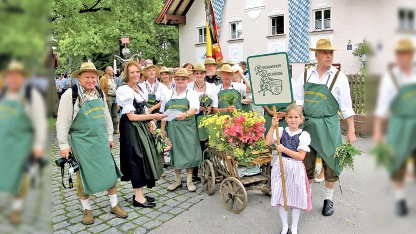 Der Gartenbauverein ist der Gemeinde Unterhaching sehr verbunden, und nimmt an allen wichtigen Festen teil. 	 (Foto: VA)