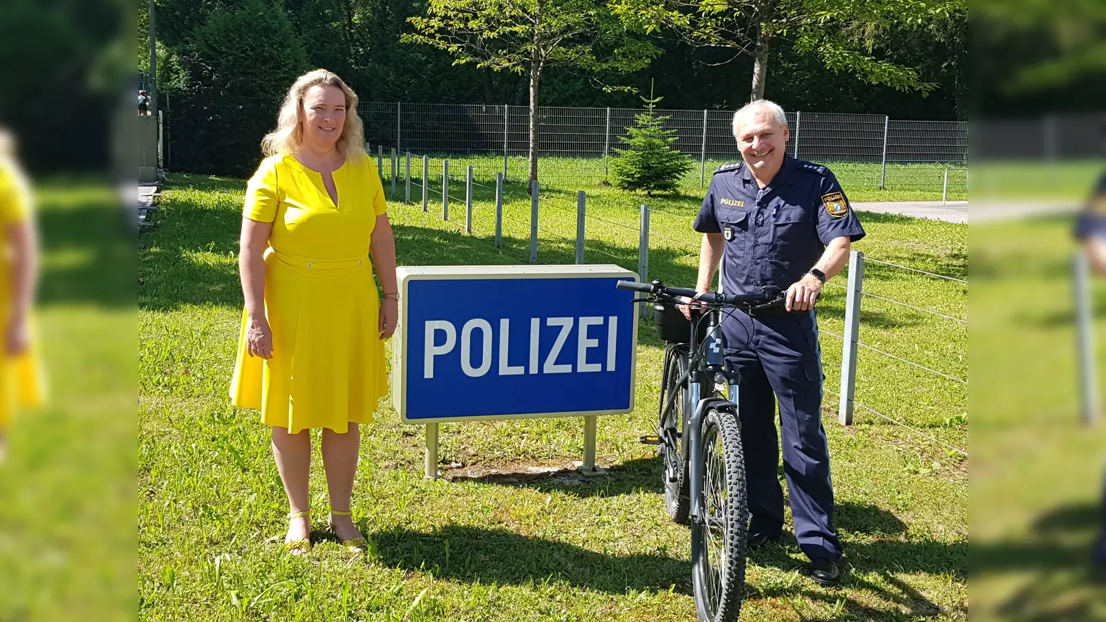 Staatsministerin Kerstin Schreyer, MdL besuchte den neue Leiter der PI 32 in Grünwald, den 1. Polizeihauptkommissar Andreas Forster. (Foto: VA)