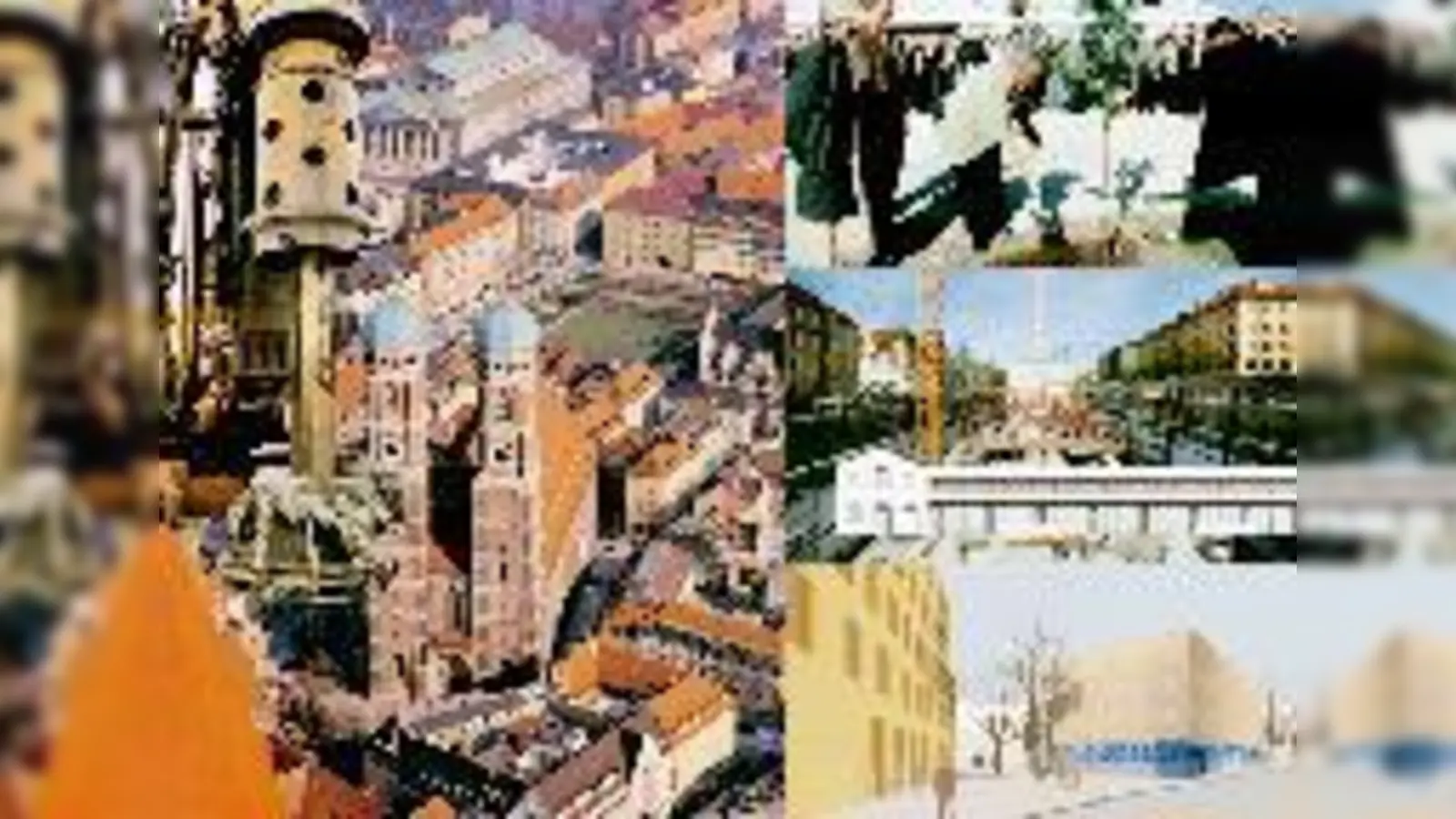 Neues Gesicht für das Zentrum: Ude buddelt im Arnulfpark, die Schrannenhalle wird endlich gebaut, genauso wie das jüdische Kulturzentrum.	 (Montage: clash)