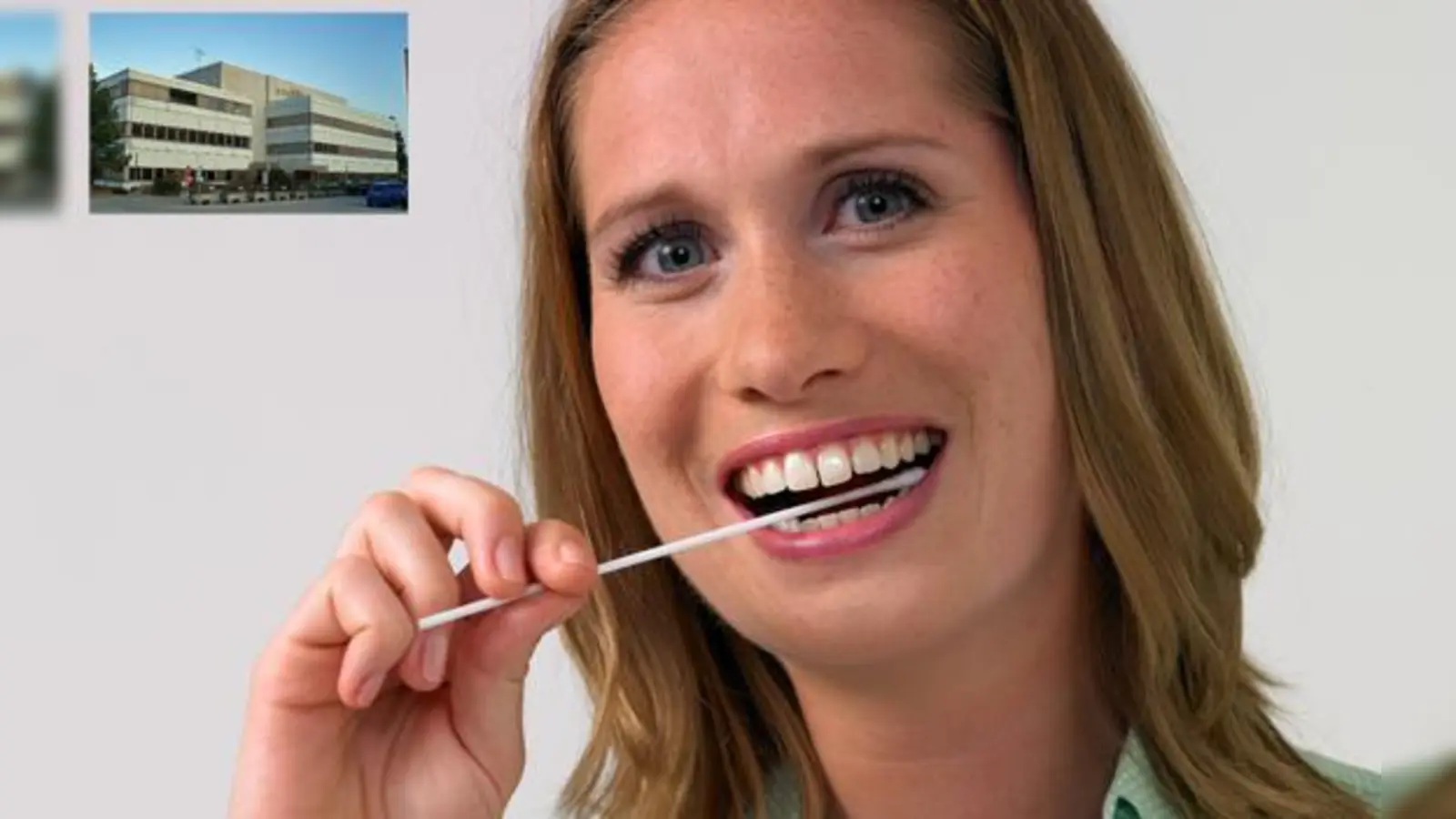 Mund auf, Stäbchen rein: So schnell kann man am Samstag, 7. April, im Gospel Life Center Feldkirchen (kleines Bild) zum potentiellen Lebensretter werden.	 (Foto: DKMS, gemeinfrei)