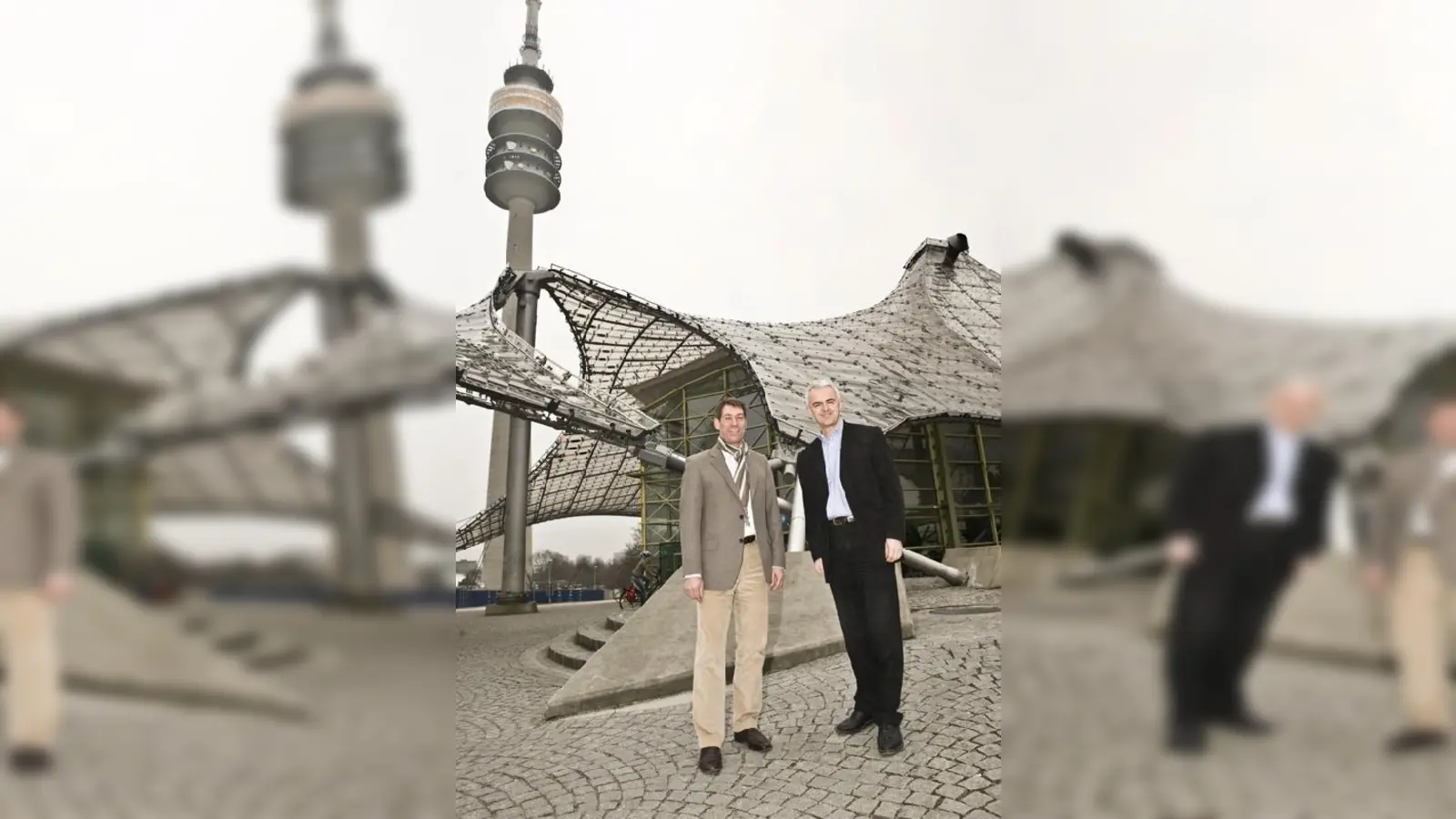 Die beiden Geschäftsführer der Bewerbungsgesellschaft: Bernhard Schwank (li.) und Richard Adam.  (Foto: Olympiapark München GmbH)