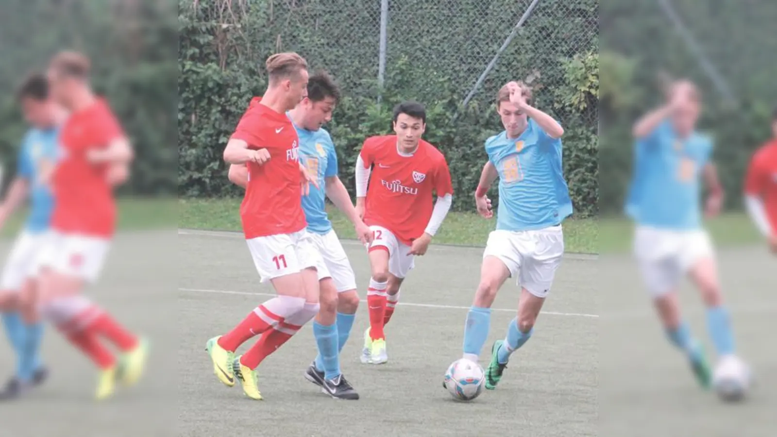 Julian Weber (rechts) vom SV Zamdorf überzeugte im Derby durch gutes Defensivspiel.	 (Foto: wk/Verein)