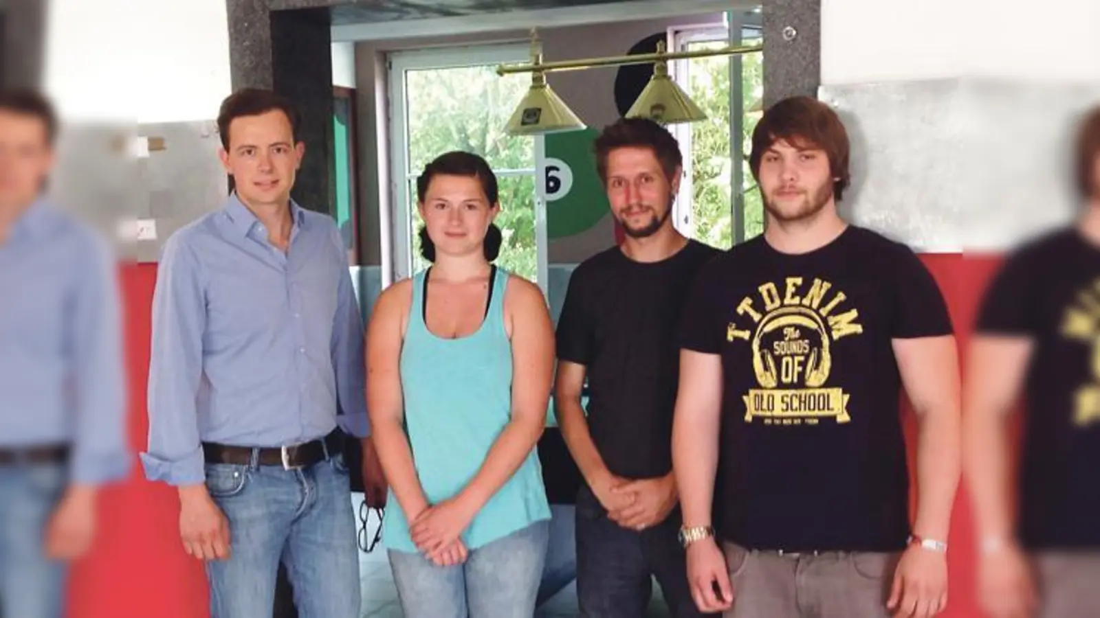 Alexander Gressierer, Theresa Weyh, Christian Zeise und Marcel Schaller im JUZ.	 (Foto: CSU)