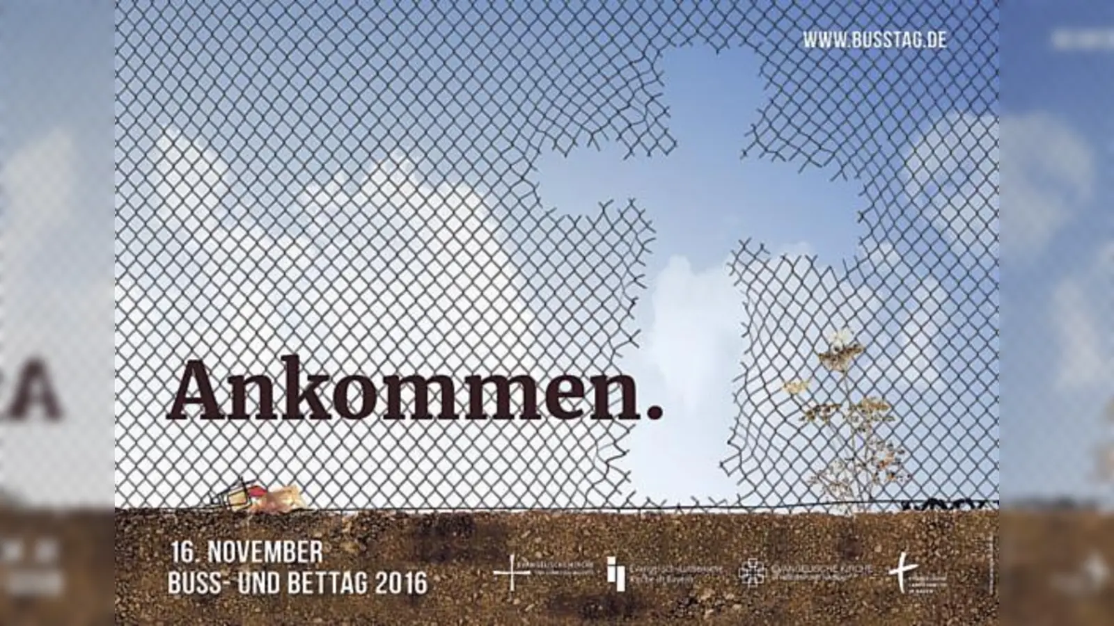 Das Plakat zeigt einen Zaun mit einem Loch in Kreuz oder in Menschenform.	 (Foto: VA)