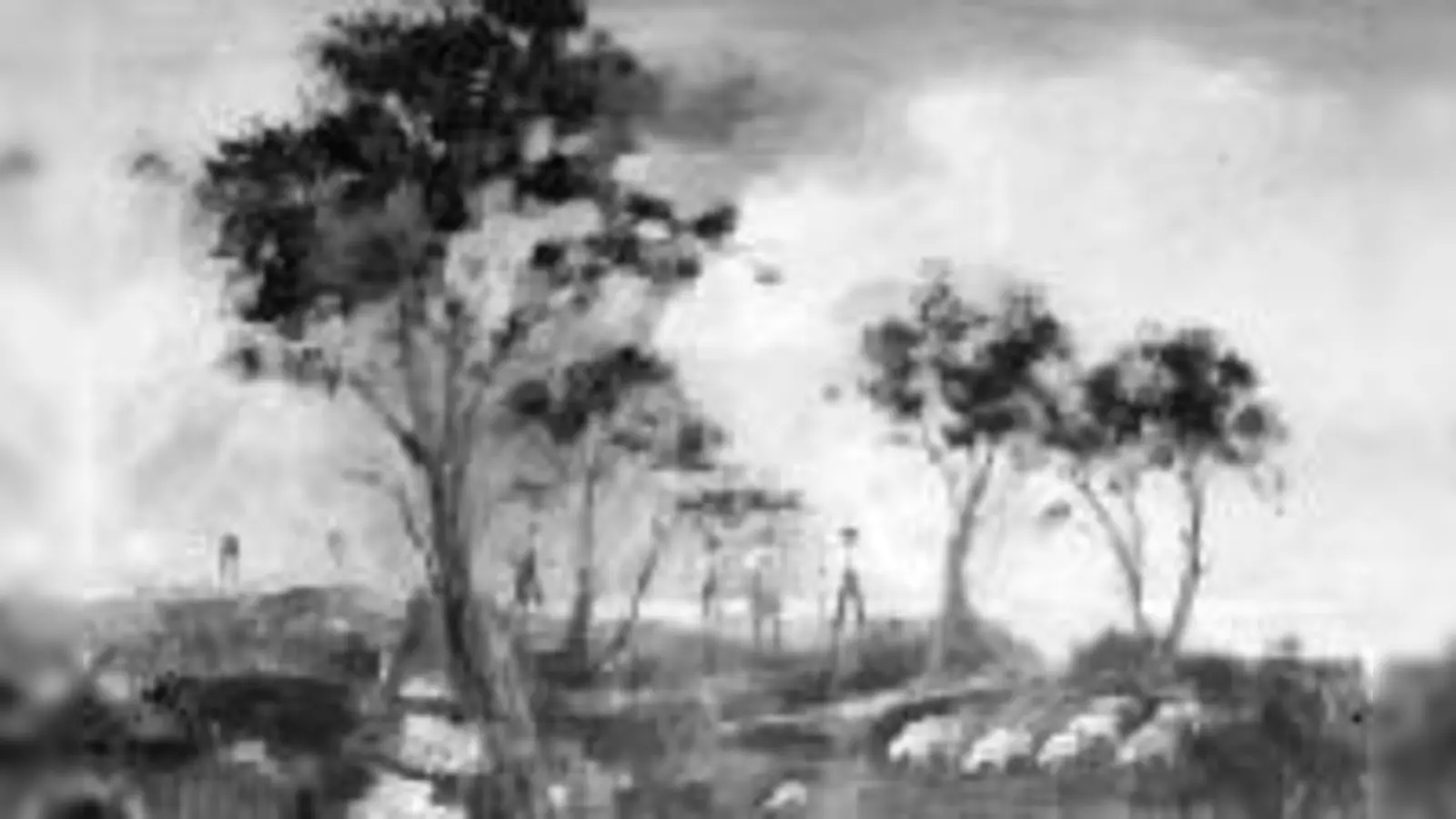Das Bild »Stelzenläufer« von Max Weber zeigt die französischen Schäfer mit einer Schafherde.  (Foto: VA)