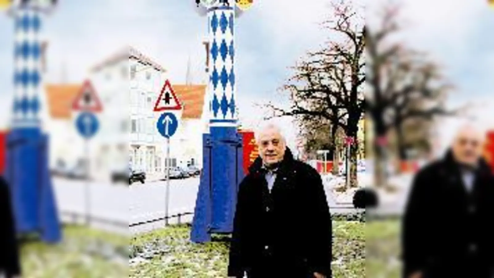Der Maibaum an der Baumkirchner Straße ist ein Merkmal des früheren Ortskerns. Mit der Neugestaltung der Straße soll ab Ende 2010 laut BA-Chef Koch »die Aufenthaltsqualität verbessert werden«.	 (F.: ko)