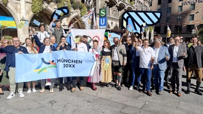 Ein Grund zum Feiern: München wird sich um die Olympischen Sommerspiele bewerben.  (Foto: Robert Bösl)