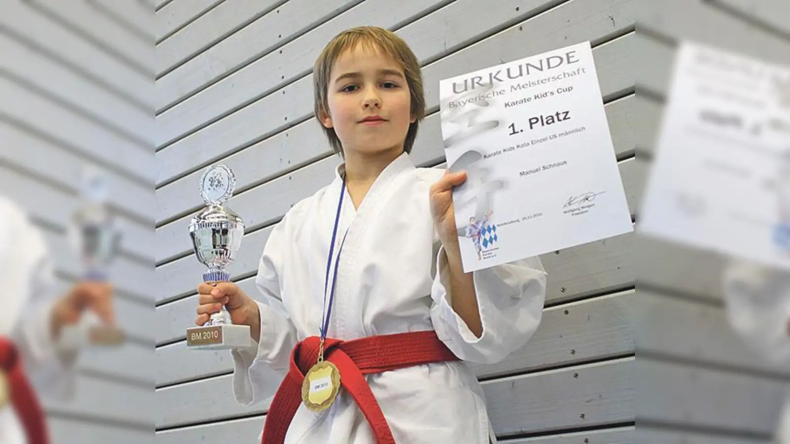 Manuel Schnaus belegte beim Karate Kids Cup in Waldkraiburg den ersten Platz.   (Foto: Privat)