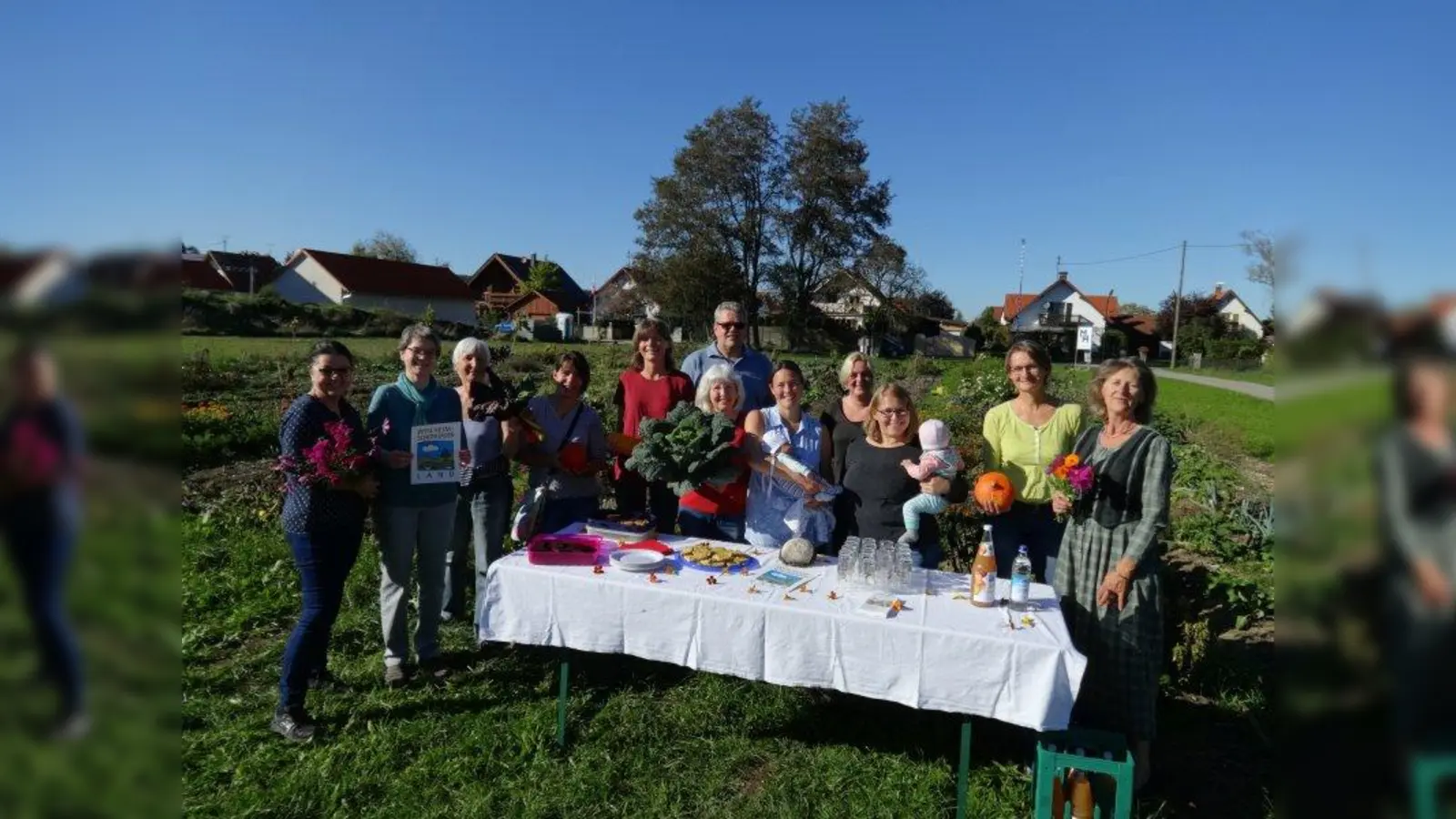 Reich gedeckt mir Produkten vom Sonnenacker war der Tisch zum Abschluss des Projektes. (Foto: Weilheim-Schongauer Land Solidargemeinschaft)