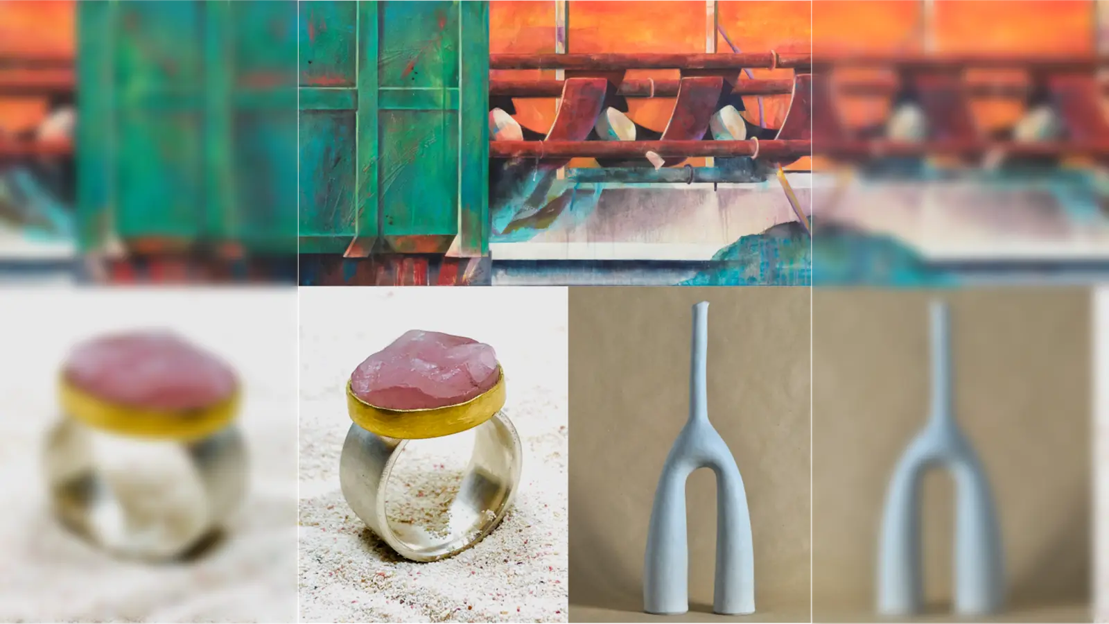 Kunstobjekte aus verschiedenen Disziplinen kann man bei der Werkschau bewundern. (Foto: Renner)