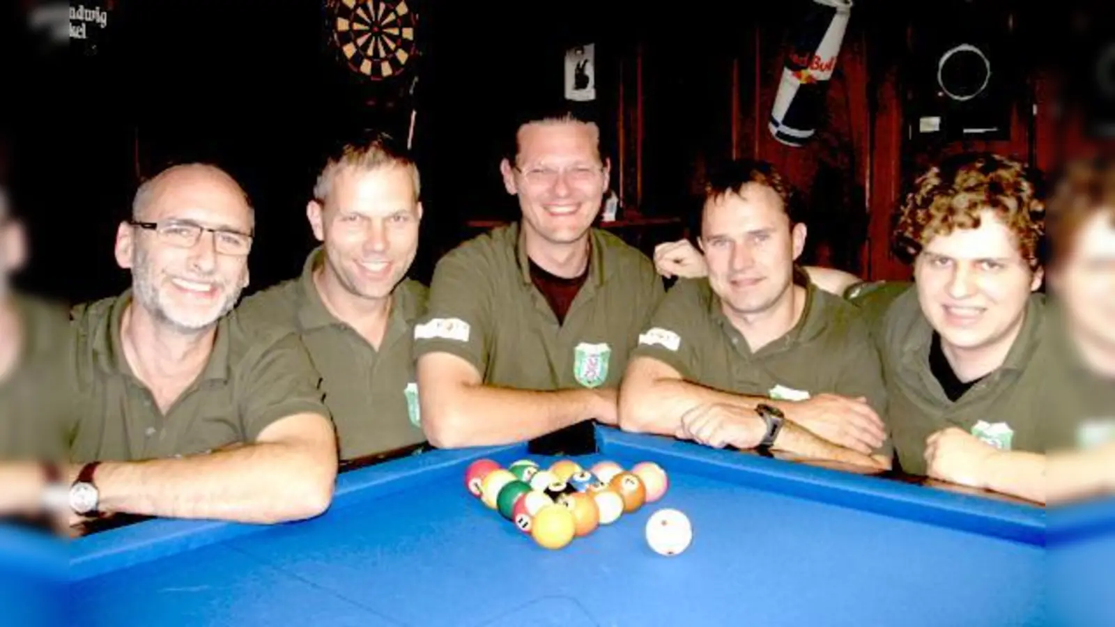 Die »erste Garde« des PBC College Markt Schwaben: Ralf Hentschel, Thomas Deuter, Hannes Dorsch, Josef Scharl und Moritz Reindl (v. li.). 	 (Foto: Walter Daschner)