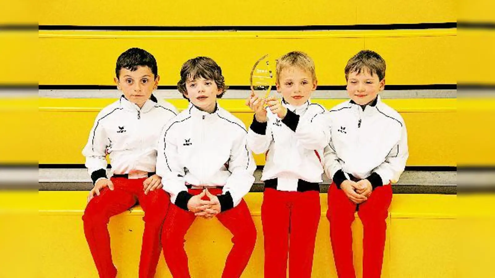 Die erfolgreichen Unterhachinger Talente:  Stefanos Charitidis, Tobias Christoph Heinze, Jason Khauer und Fabian Stemmer (von links). 	 (F: VA)