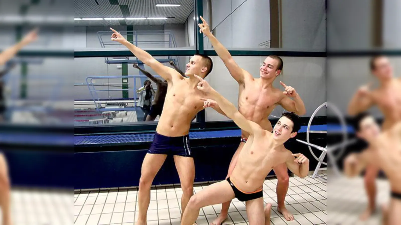 Die SC-Prinz-Eugen-Stars Neven Pandurevic, Ryan Borthwick und Pascal Winter in Siegerpose.	 (Foto: SC)