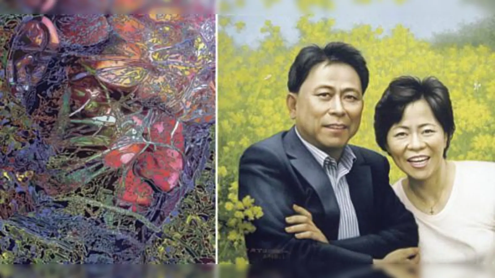 Zwei sehr unterschiedliche Porträts haben Igor Prokop aus Ungarn (links) und Yoo Choong Yeul aus Südkorea angefertigt. Insgesamt zeigt die Ausstellung 32 Kunstschaffende aus 17 Ländern.	 (Fotos: VA)