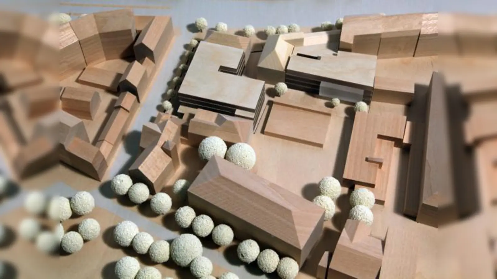 So sieht der 1. Preis von raupach architekten im Modell aus, zu besichtigen im Gasteig.	 (Modell: raupach)