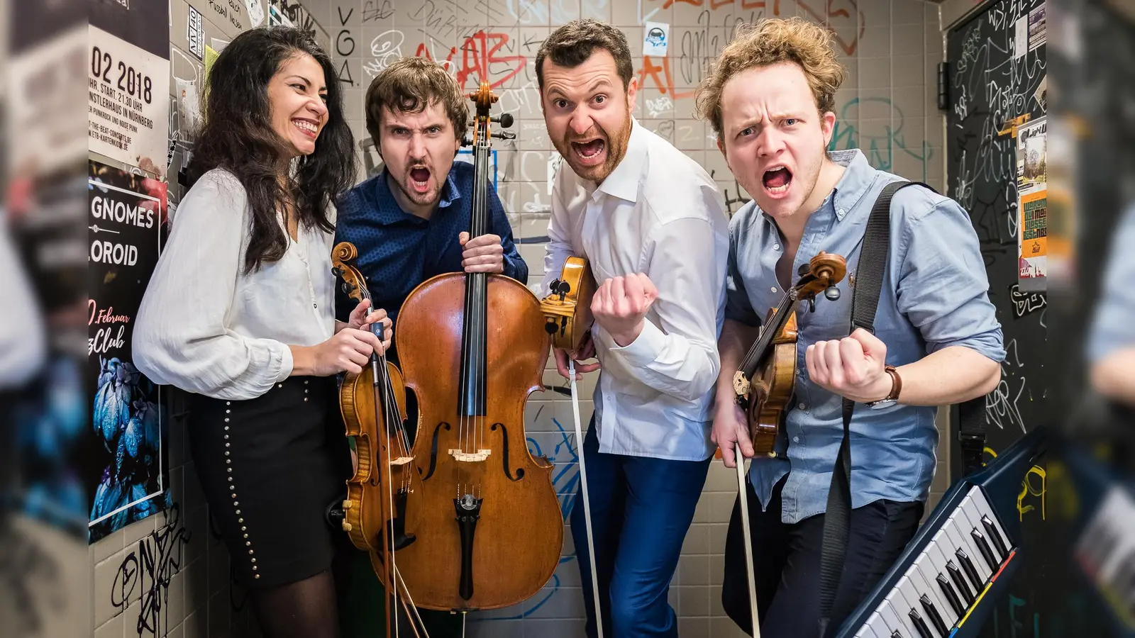 Das Feuerbach Quartett entführt die Zuhörer auf unerhörte musikalische Reisen. (Foto: Jürgen Klieber Eventfotografie)