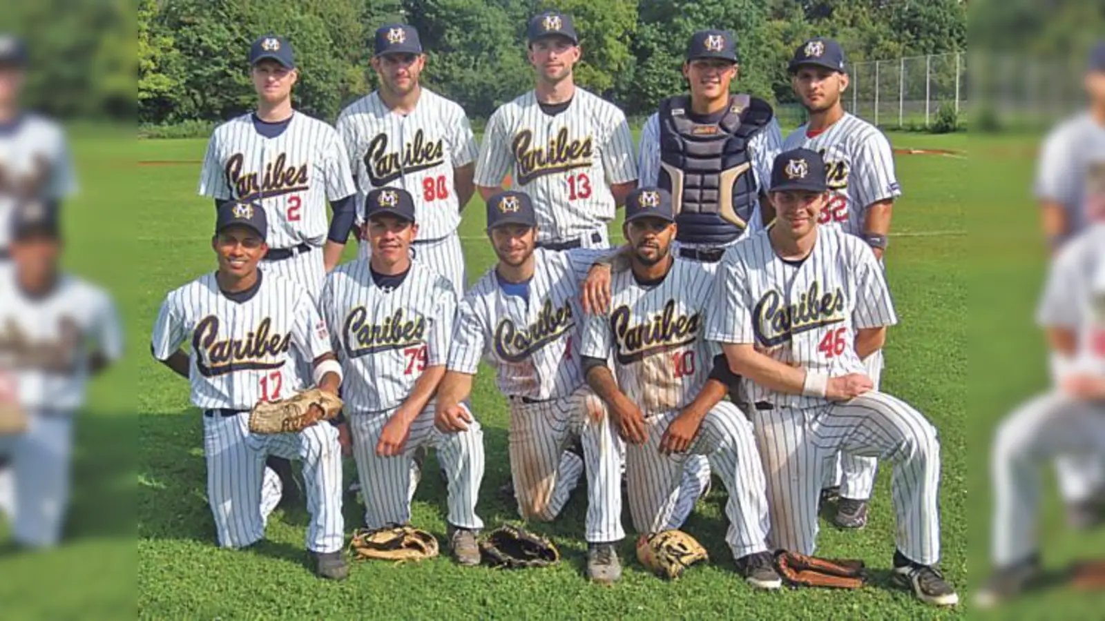 Die Caribes beim letzten Heimspiel: Stehend in der zweiten Reihe oben links Steve Walker.           (Foto: VA)