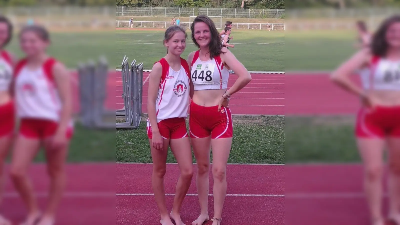 Letizia Heitmeir (links) und Laura Meier freuten sich über ihre Erfolge bei den Südbayerischen Meisterschaften. (Foto: SV Germering)