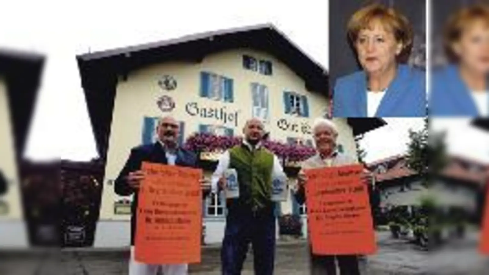 Noch vor zwei Wochen blickten Klaus Rieger, Markus Grenzdörffer und Anton Reichlmair (v.li.) erwartungsvoll auf den Besuch von »Angie« und einen besonderen »Keferloher  (Montag«.Foto: Rammelsberger)