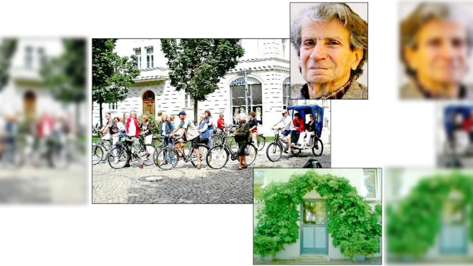 Grüne Achsen sind laut Manfred Drum (kl. Foto oben) ein 	»lebendiges Netzwerk«  und heuer gibt es auch viele Aktionen, etwa eine Radltour oder die »Grünen Hausportale«.	 (Fotos: ko/Verein)