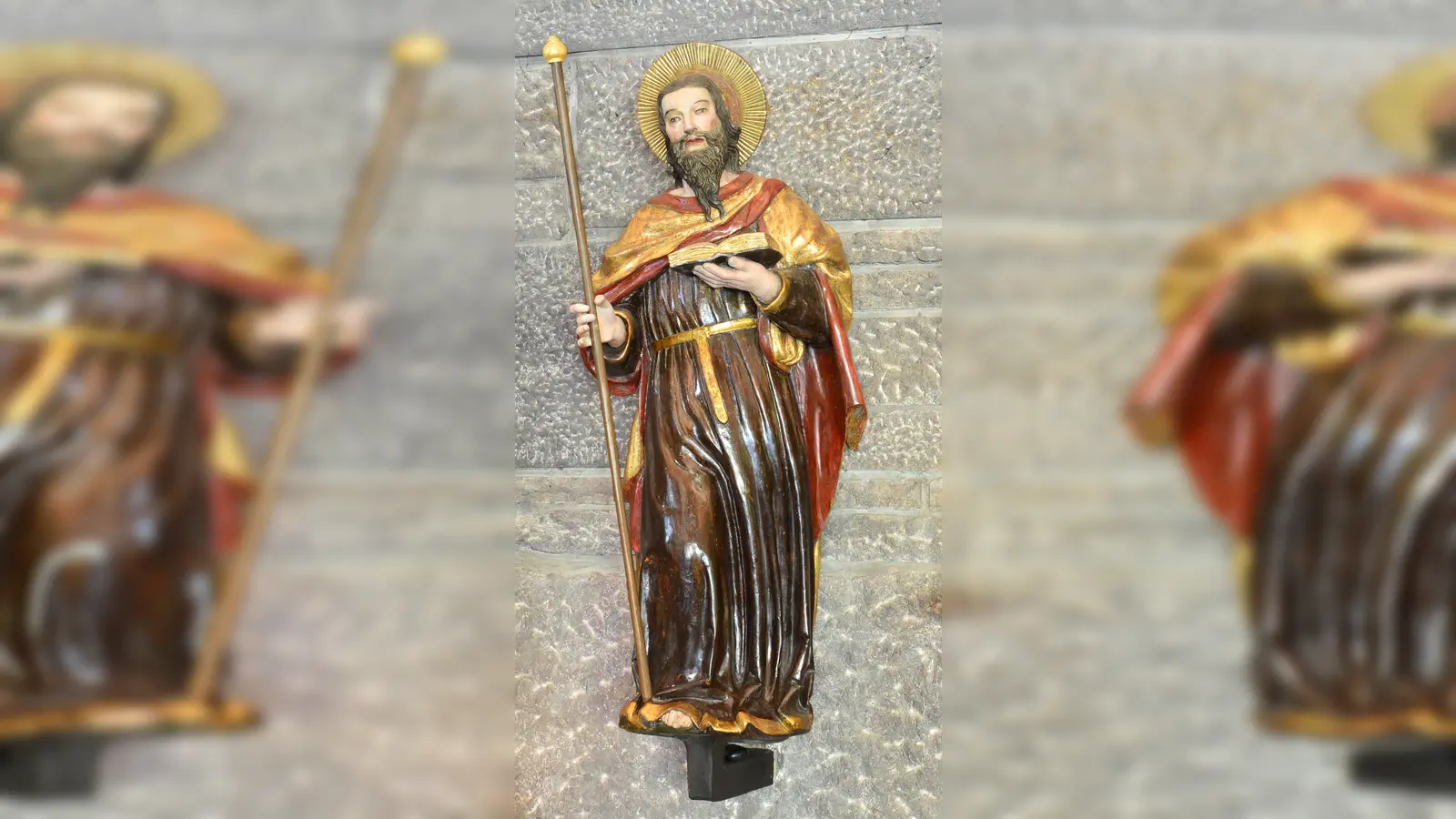 Die Statue des Hl. Severin in der Kirche. (Foto: VA)