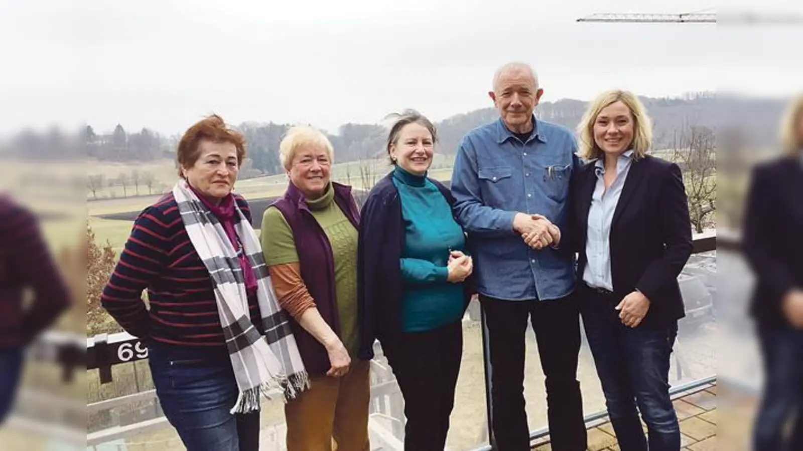 Gabriela Beisitzerin Baumgartner, Sieglinde Oehl, Edeltraud Pals,  Andreas Stephan und Doris Rauscher. (v. li.)	 (Foto: VdK)