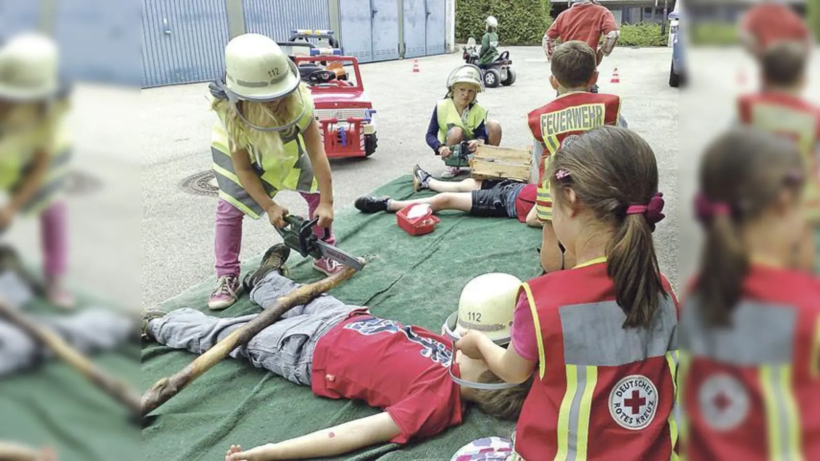 Die Buben und Mädchen des Kindergartens »Moritz« haben einen Erste-Hilfe-Kurs absolviert.	 (Foto: VA)