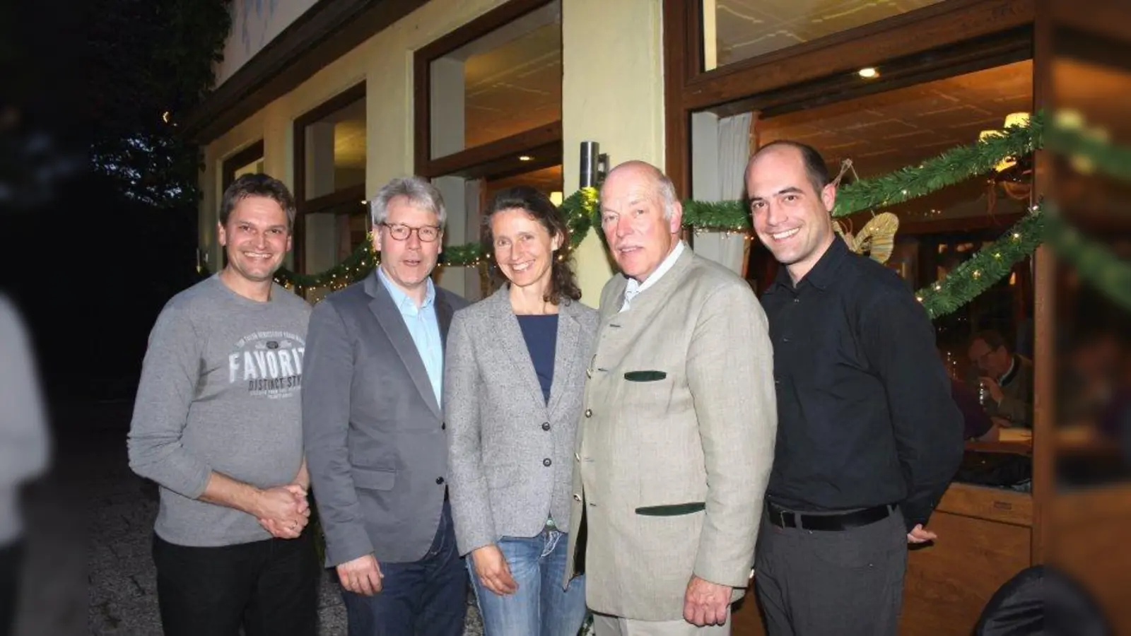 Vorstand mit Bürgermeisterin: v.l. Klaus Tonte als neuer Schriftführer, Mathias Pollok, Bürgermeisterin Uta Wüst, IGG-Vorsitzender Nikolaus von Welck  und Wolfgang Balk. (Foto: US)