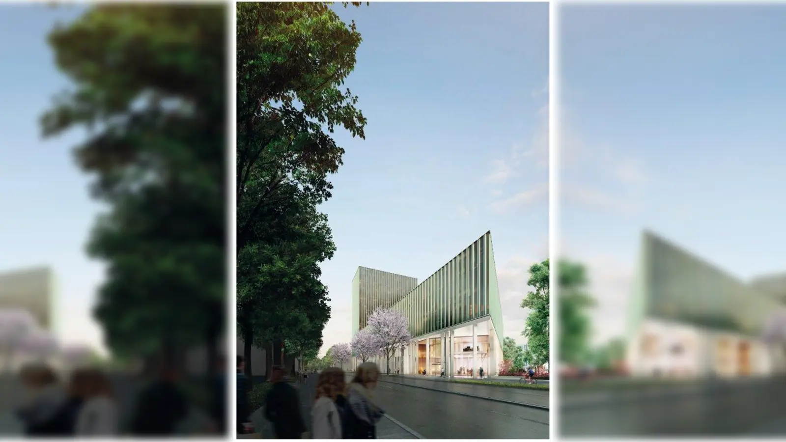 Futuristisch und sehr modern: So soll die neue Unternehmenszentrale in Freiham Nord aussehen. (Foto: kadawittfeldarchitektur, Auböck + Karasz / LHM)