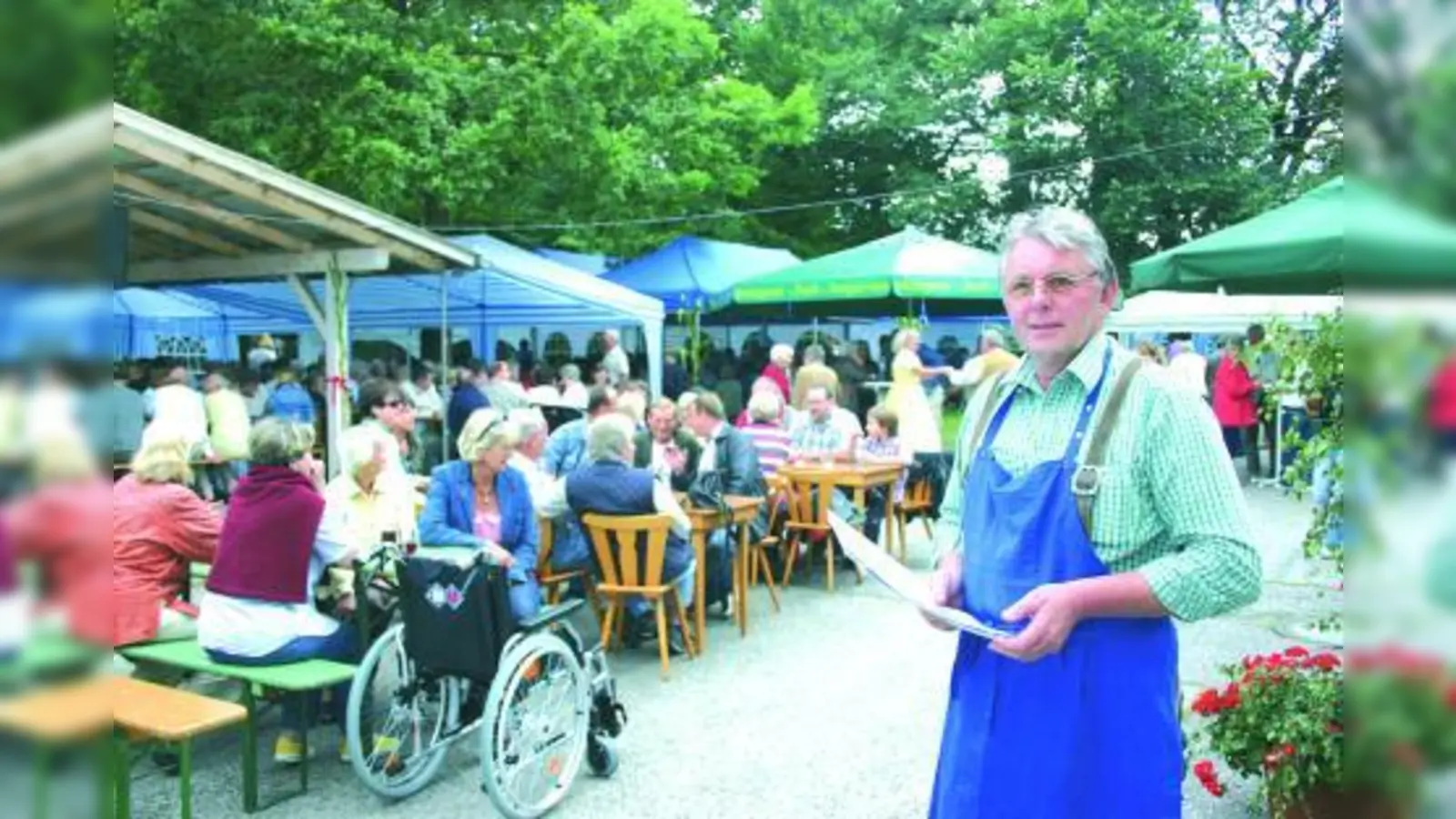 Hans Kenst vom Sparverein Allach-Untermenzing war mit dem Verlauf des diesjährigen Allacher Weinfestes zufrieden. Rund 500 Besucher kamen und „das Wetter hat gepasst”. (Foto: ls)