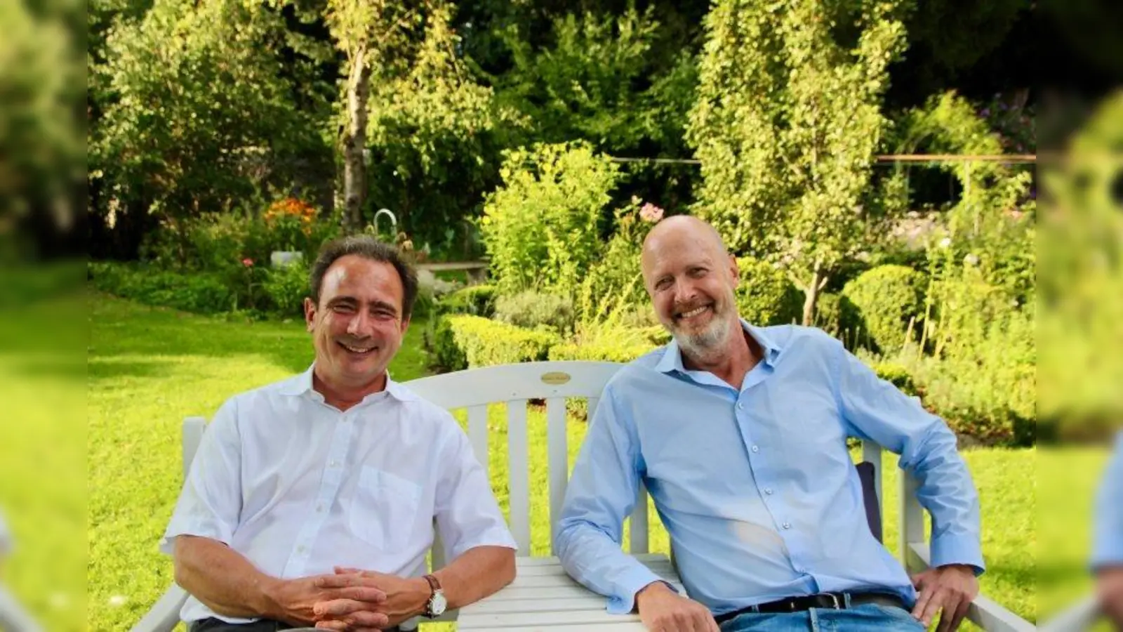 Philipp Pollems und Peter von Schall (v.l.) haben die neue Gruppierung „Pro Planegg &amp; Martinsried“ gegründet und wollen „parteienunabhängig, sozial, umweltfreundlich, wirtschaftlich und total ortsbezogen” unterwegs sein. (Foto: us)