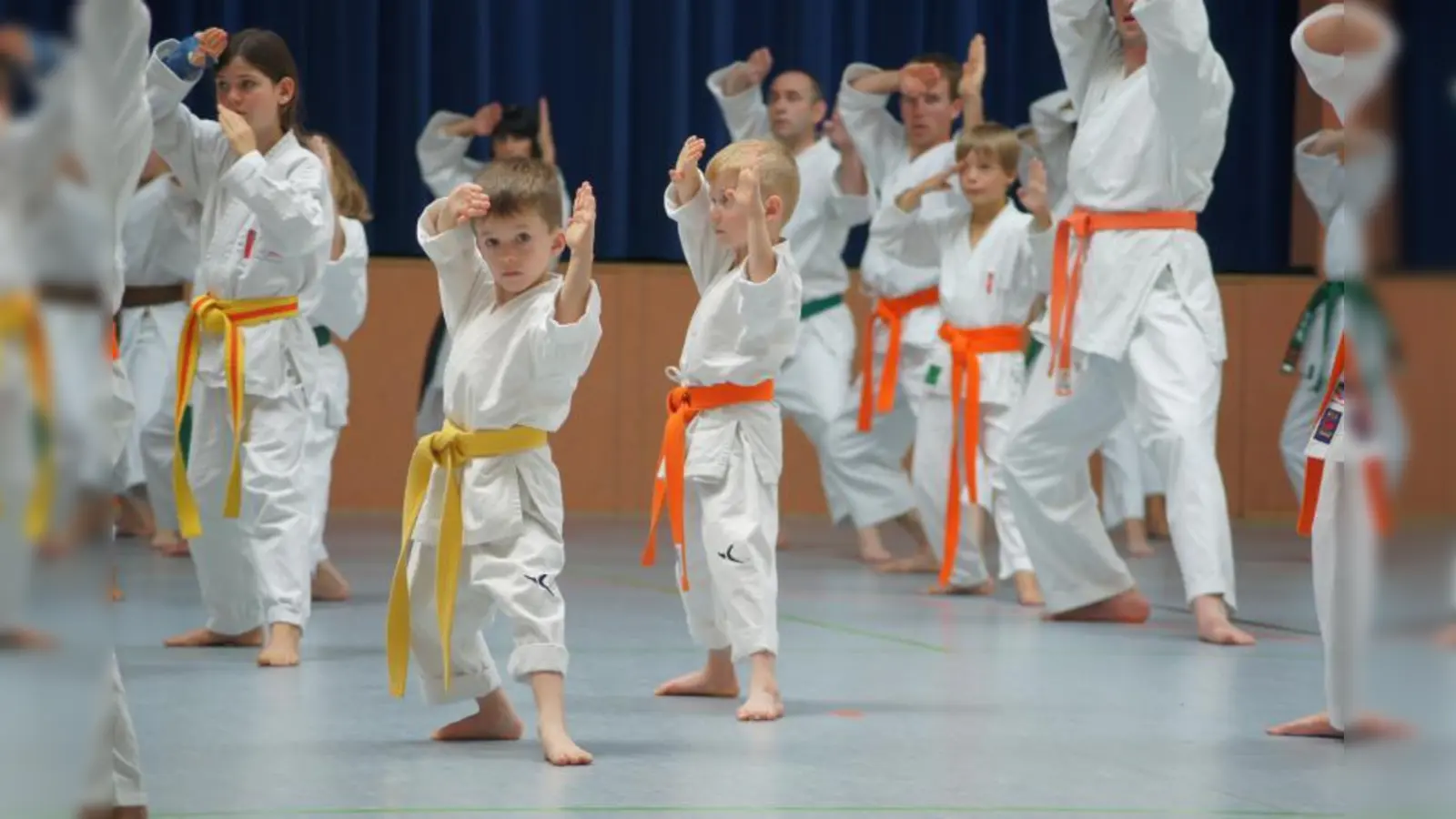 Kleinere Karatekas (Schüler) trainieren ihre motorischen Fähigkeiten und erlernen die Sportart auf spielerischem Wege. (Foto: Seiko Karate e.V.)