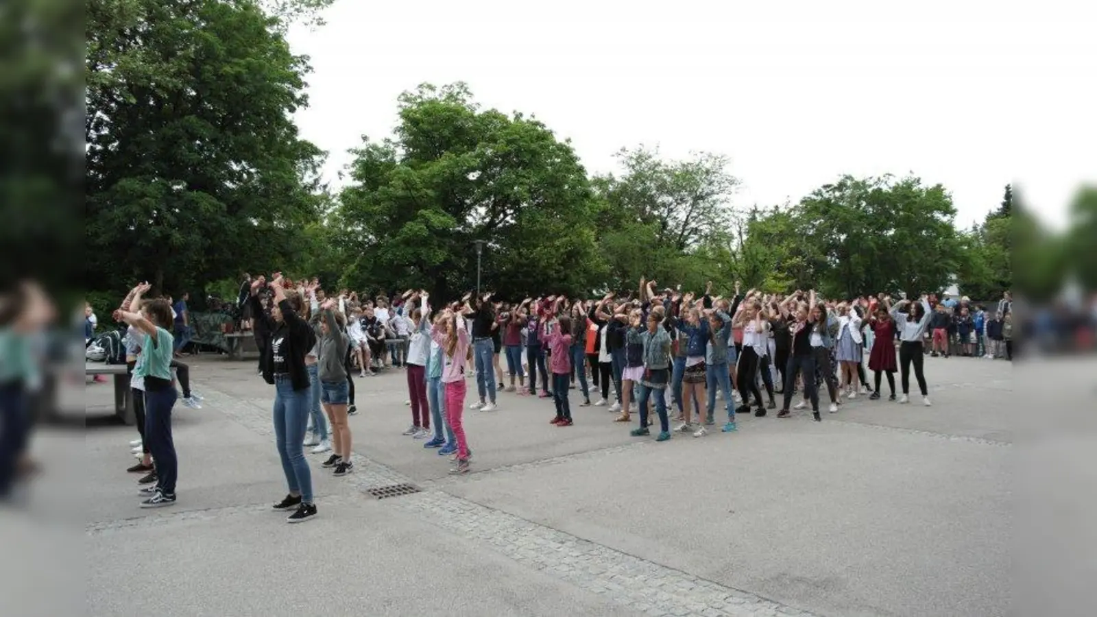 Zum Mitmachen motivierten die Schülerinnen. (Foto: TMG)