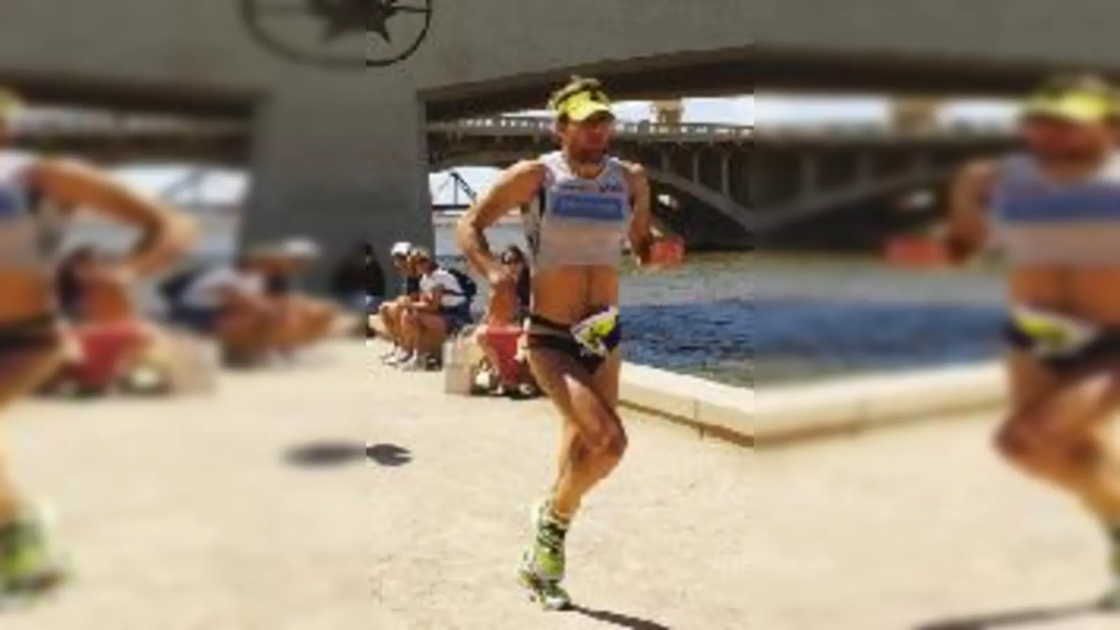 Drahtig, sportlich, ausdauernd  Faris Al-Sultan auf dem Weg zum Sieg beim Ironman in Arizona, am vorletzten  (Wochenende.Foto: Privat)