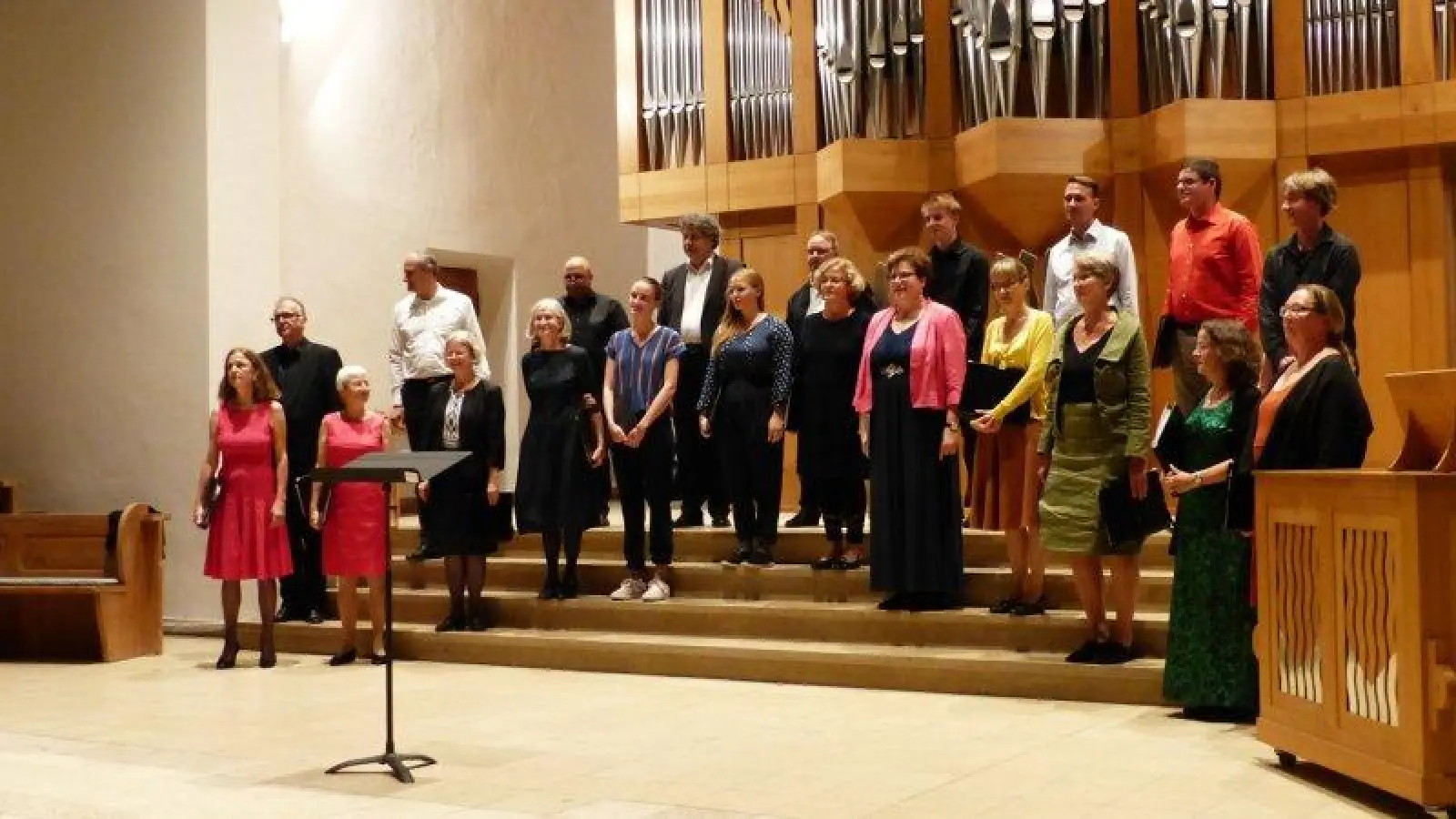 Das Cantores-Vokalensemble bei der Probenphase in Frankreich. (Foto: pr)