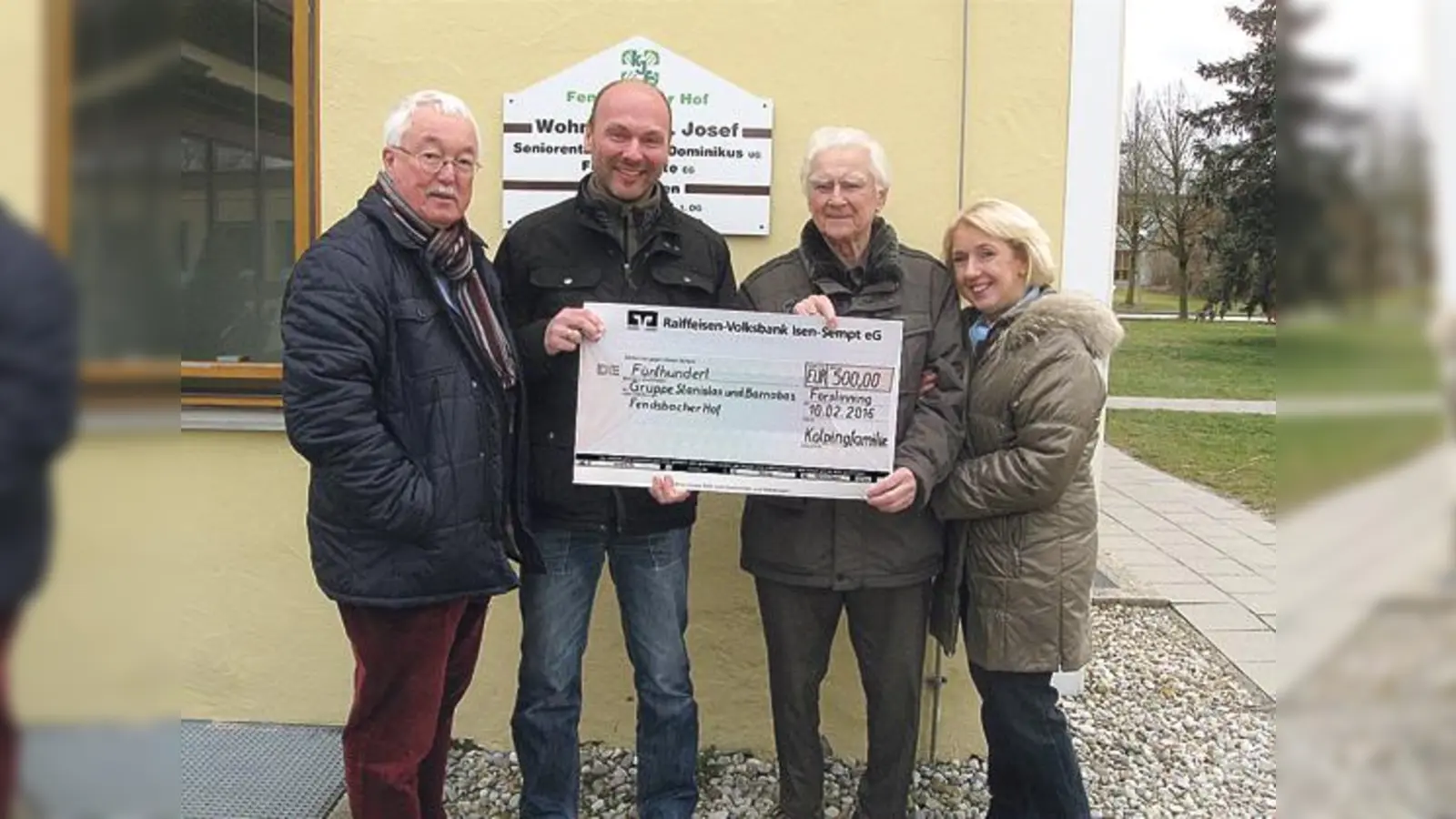 Die Spende ging heuer an die Behinderteneinrichtung im Fendsbacher Hof.	 (Foto: Koplingsfamilie)