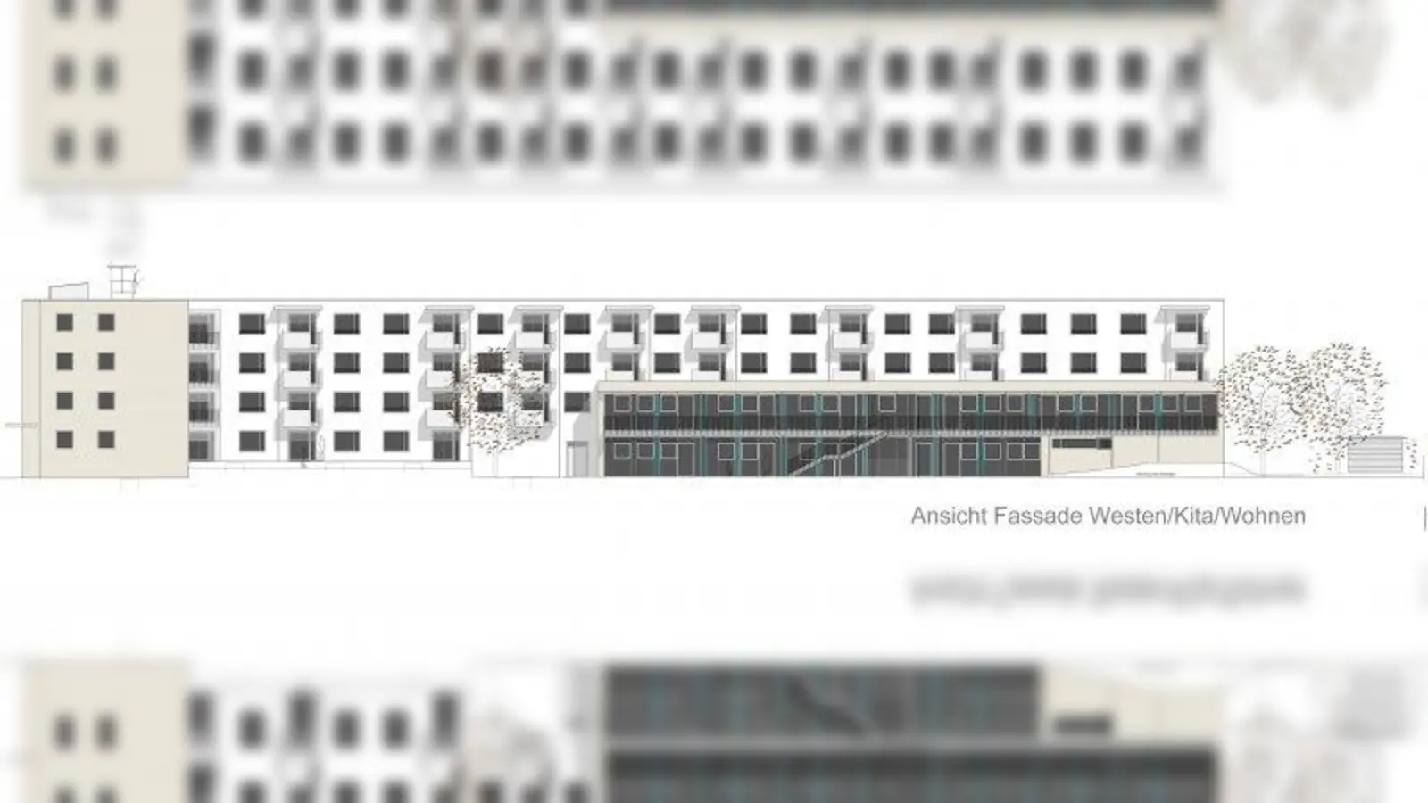 Ansicht Westseite (Foto: GEWOFAG)