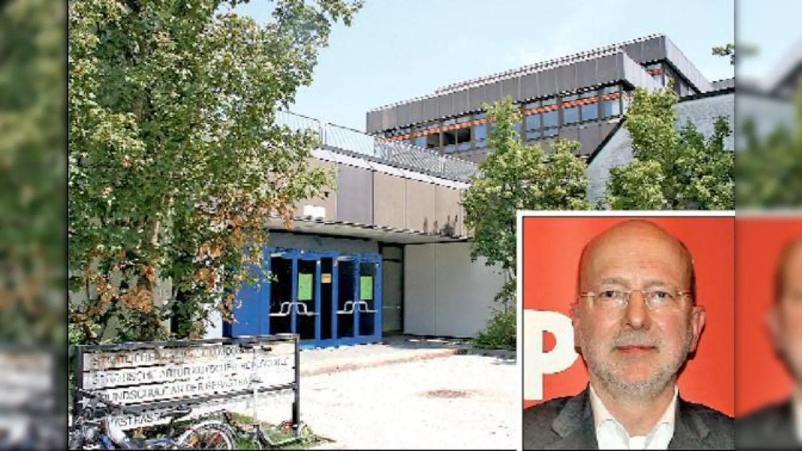 Das Moosacher Schulzentrum soll 2014 komplett saniert und erweitert werden. Das freut auch Stadtschulrat Rainer Schweppe.  	 (Fotos: ws)