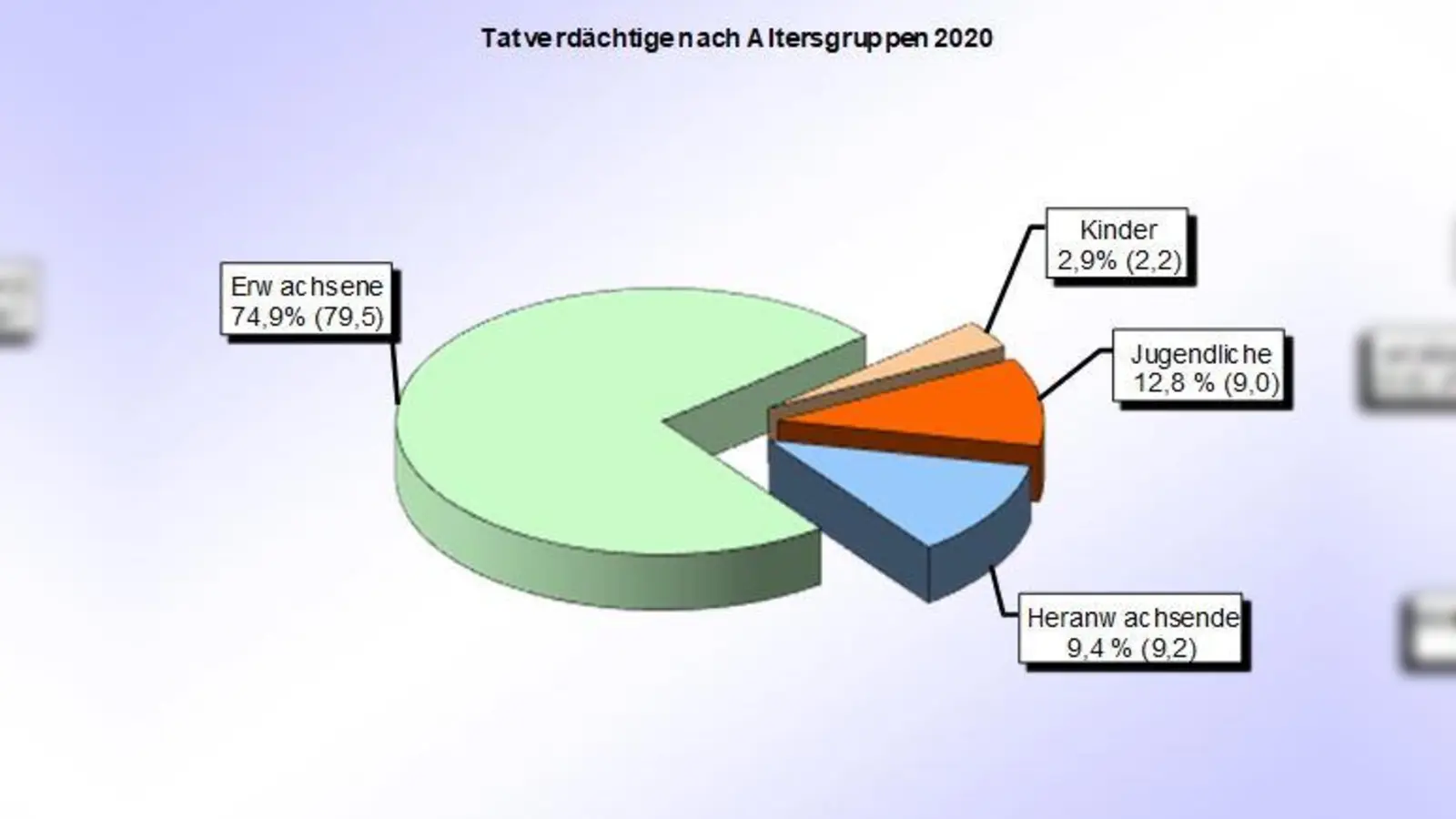 Die Tatverdächtigen nach Altersgruppe. (Foto: PI Germering)